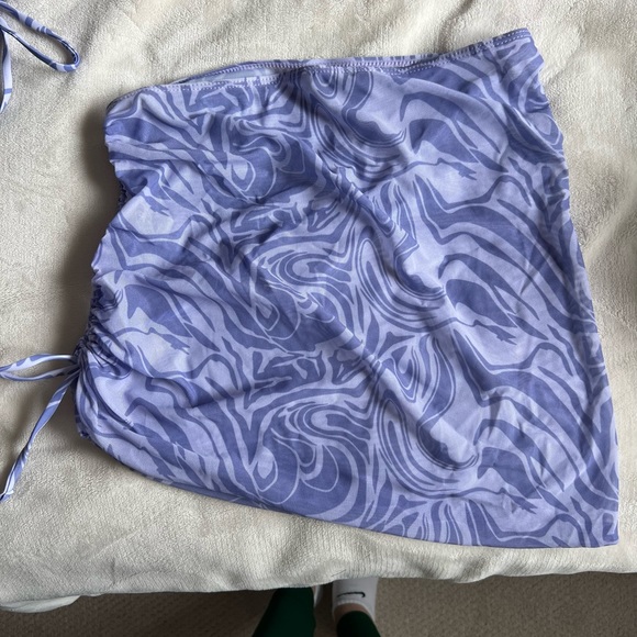 Purple swirl bikini set w sarong - Picture 2 of 2